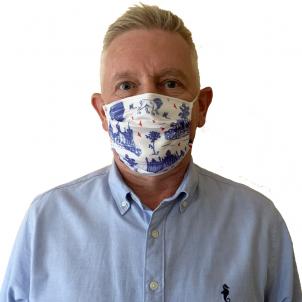 Masques Grand Public CAT 1 Made In France motif  de la Ville de LYON attache derrière les oreilles